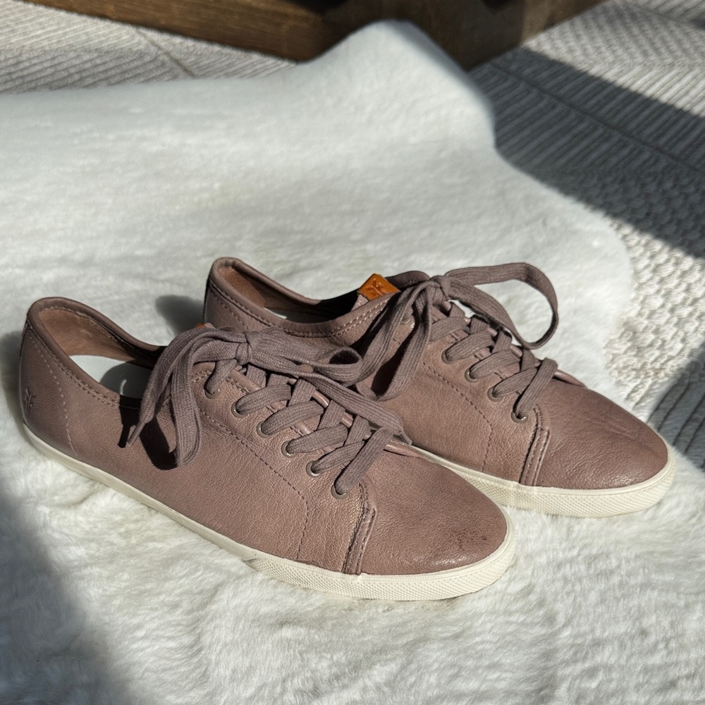 Frye Women's Taupe Leather Sneakers